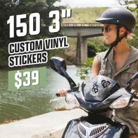 150 3" Custom Vinyl Stickers