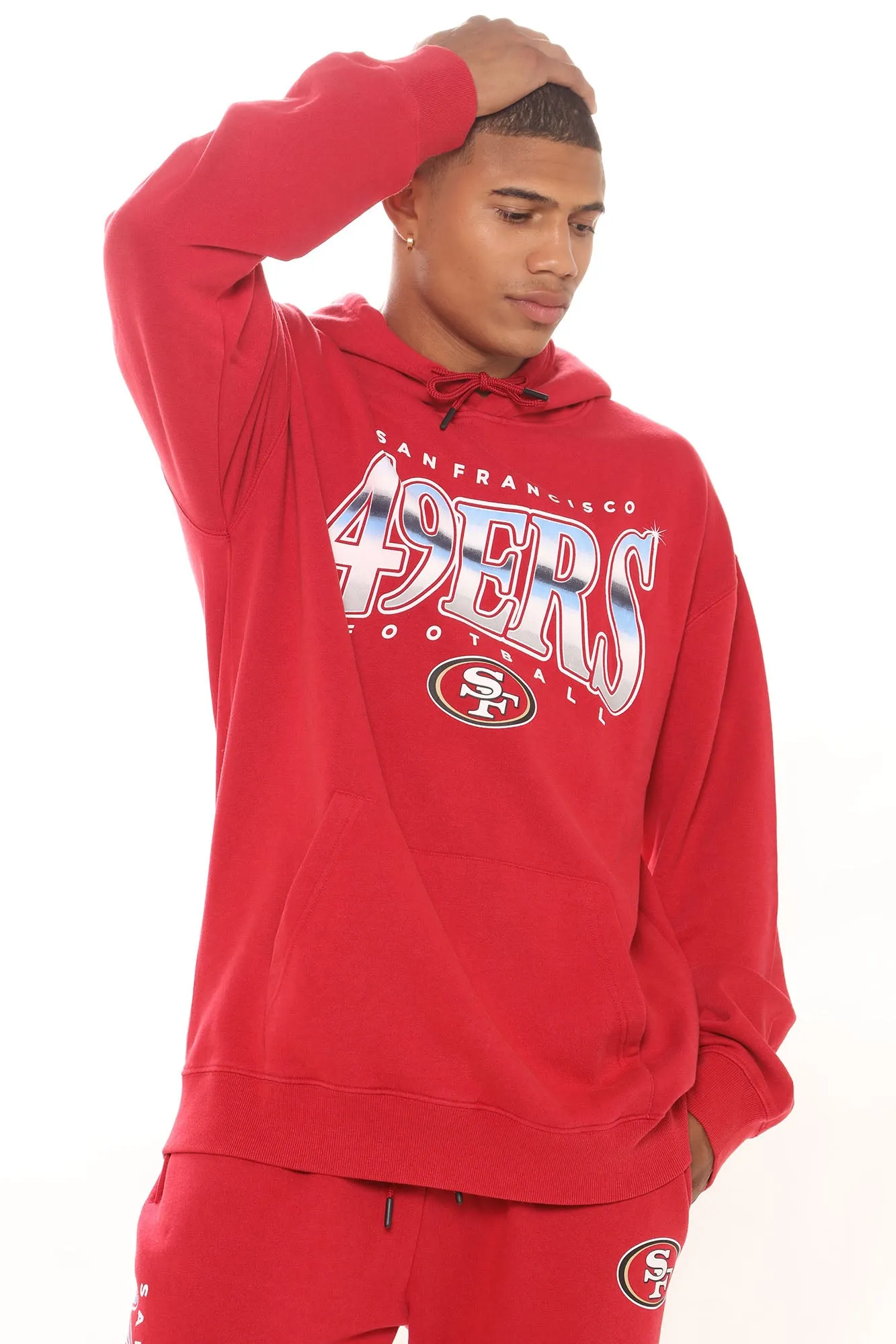 49ers Vintage Dye Hoodie - Red