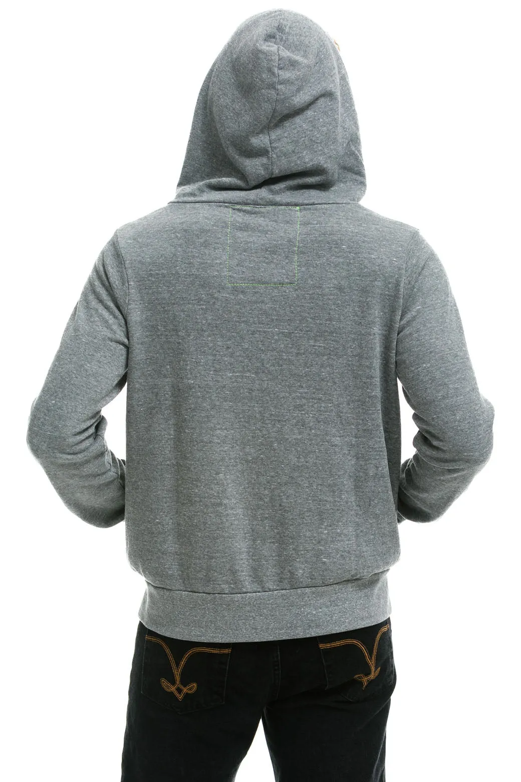 5 STRIPE HOODIE - HEATHER GREY // BLUE