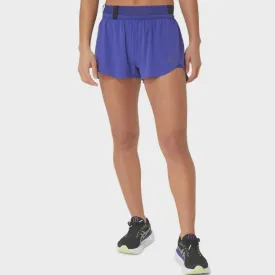 ASICS WOMENS METARUN SPLIT SHORT-Eggplant