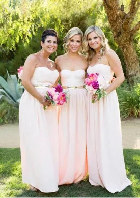 Baby Pink Bridesmaid Dresses, Bridesmaid Dress, Wedding Party Dress, Dresses For Wedding, NB0035