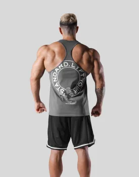 Back Emblem Training Tanktop - D.Grey