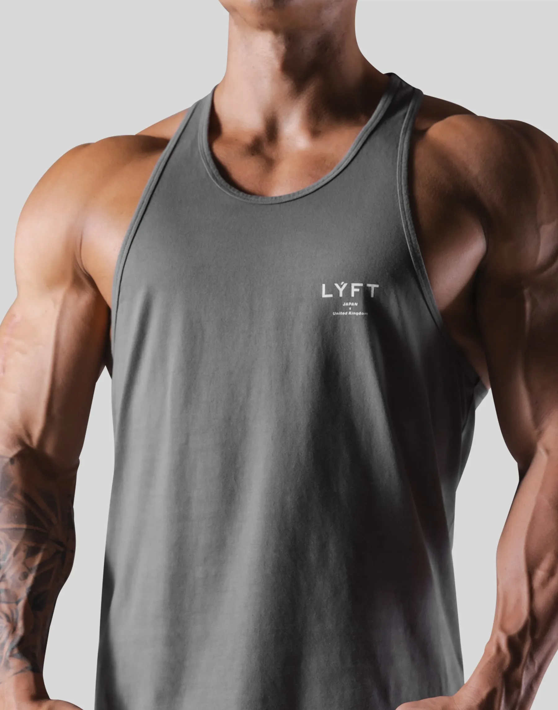 Back Emblem Training Tanktop - D.Grey