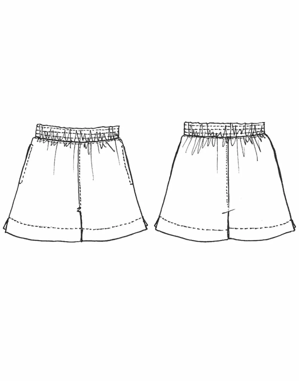 Bailee Shorts Sewing Pattern, Tessuti