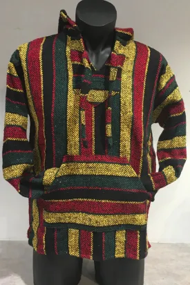 Baja Hoodie - Rasta Striped