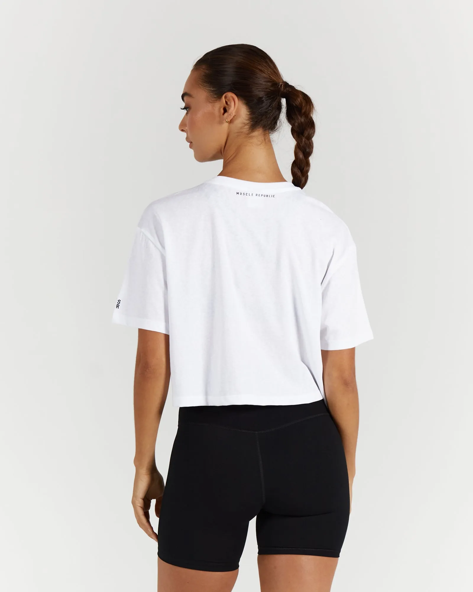 BASE CROP TEE - WHITE