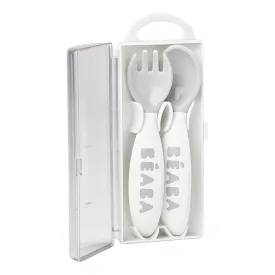 Beaba Training Fork & Spoon - Light Mist