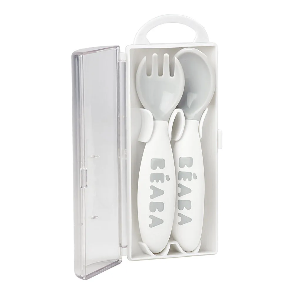 Beaba Training Fork & Spoon - Light Mist