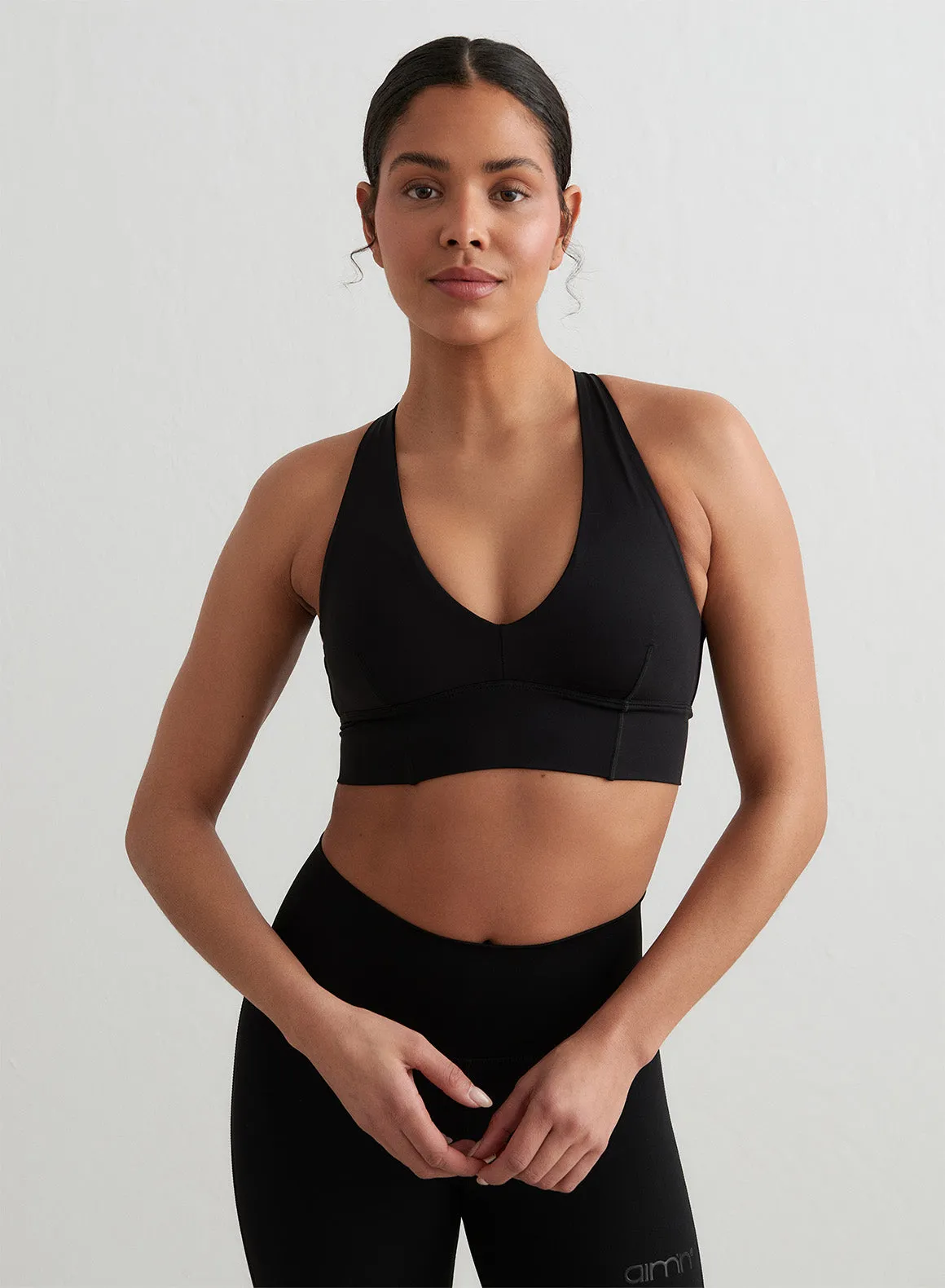 Black Sculpting Crossed Back Bra