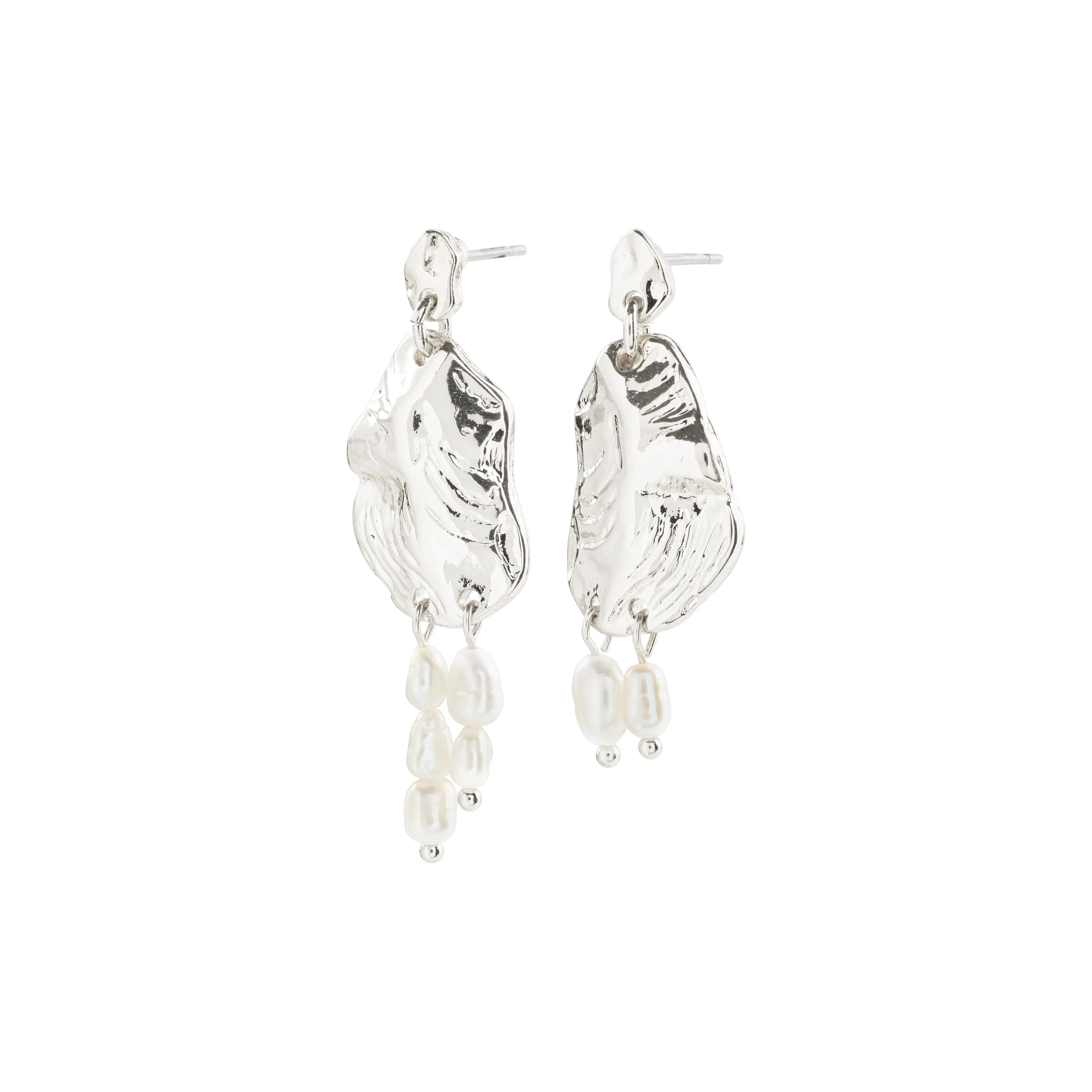 BLOOM recycled earrings white/silver-plated