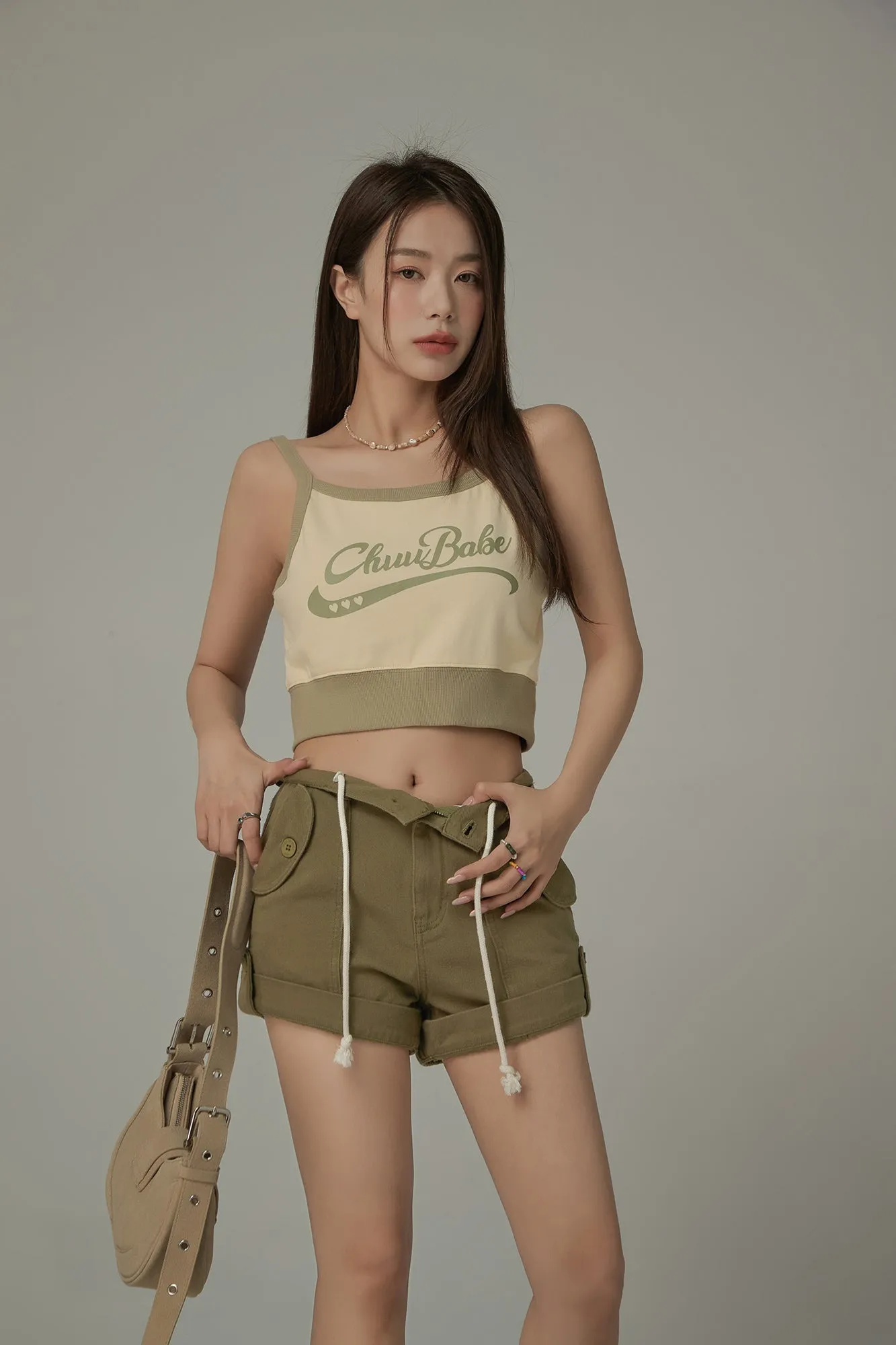 Chuu Babe Color Blocked Bustier Crop Top