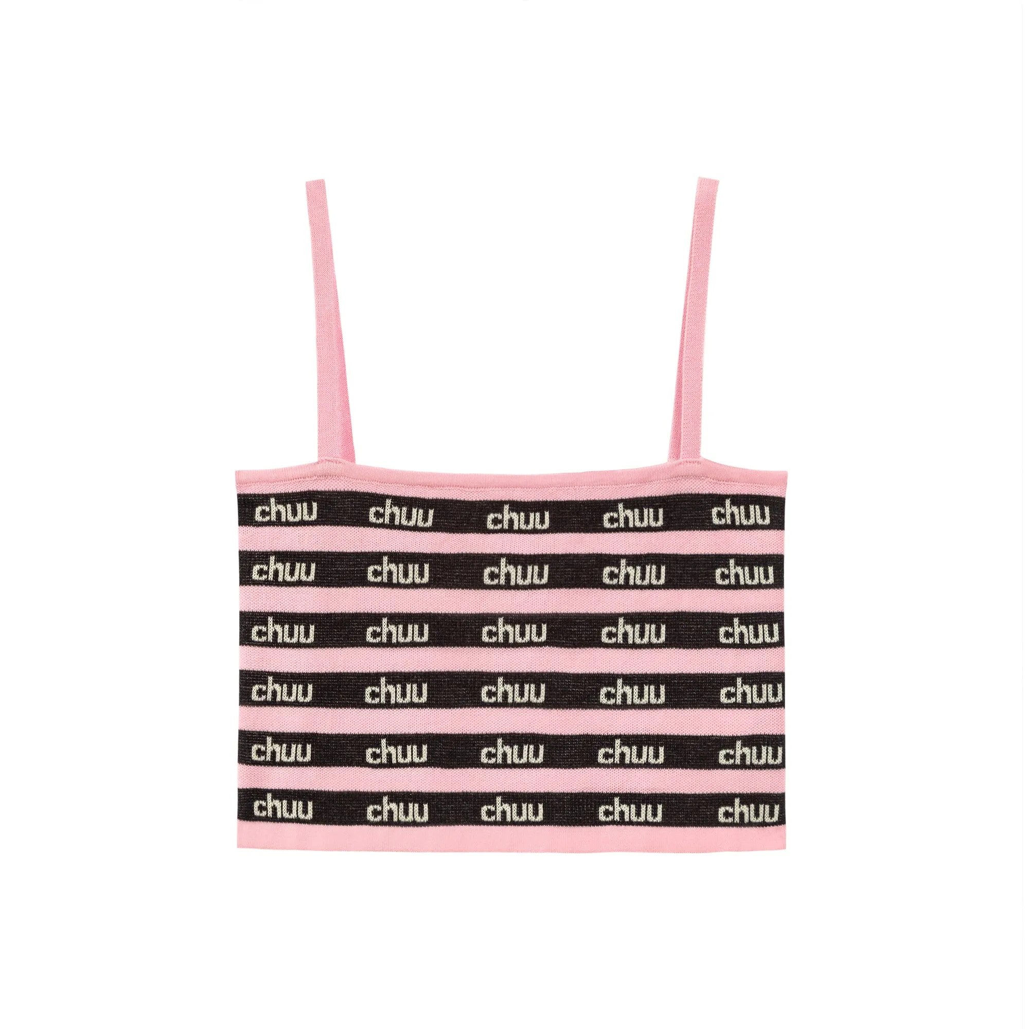 Chuu Logo Stripes Crop Cami Top