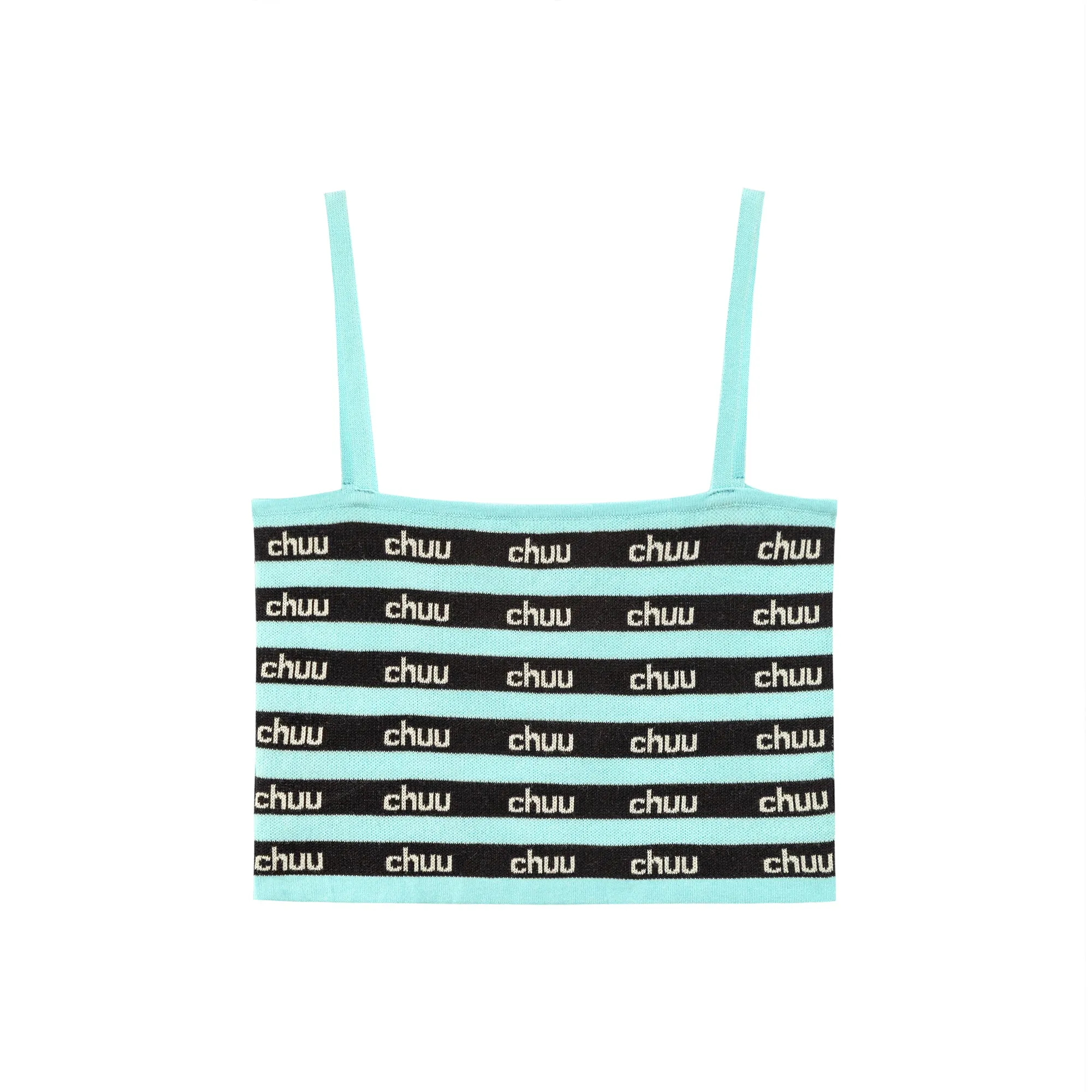 Chuu Logo Stripes Crop Cami Top