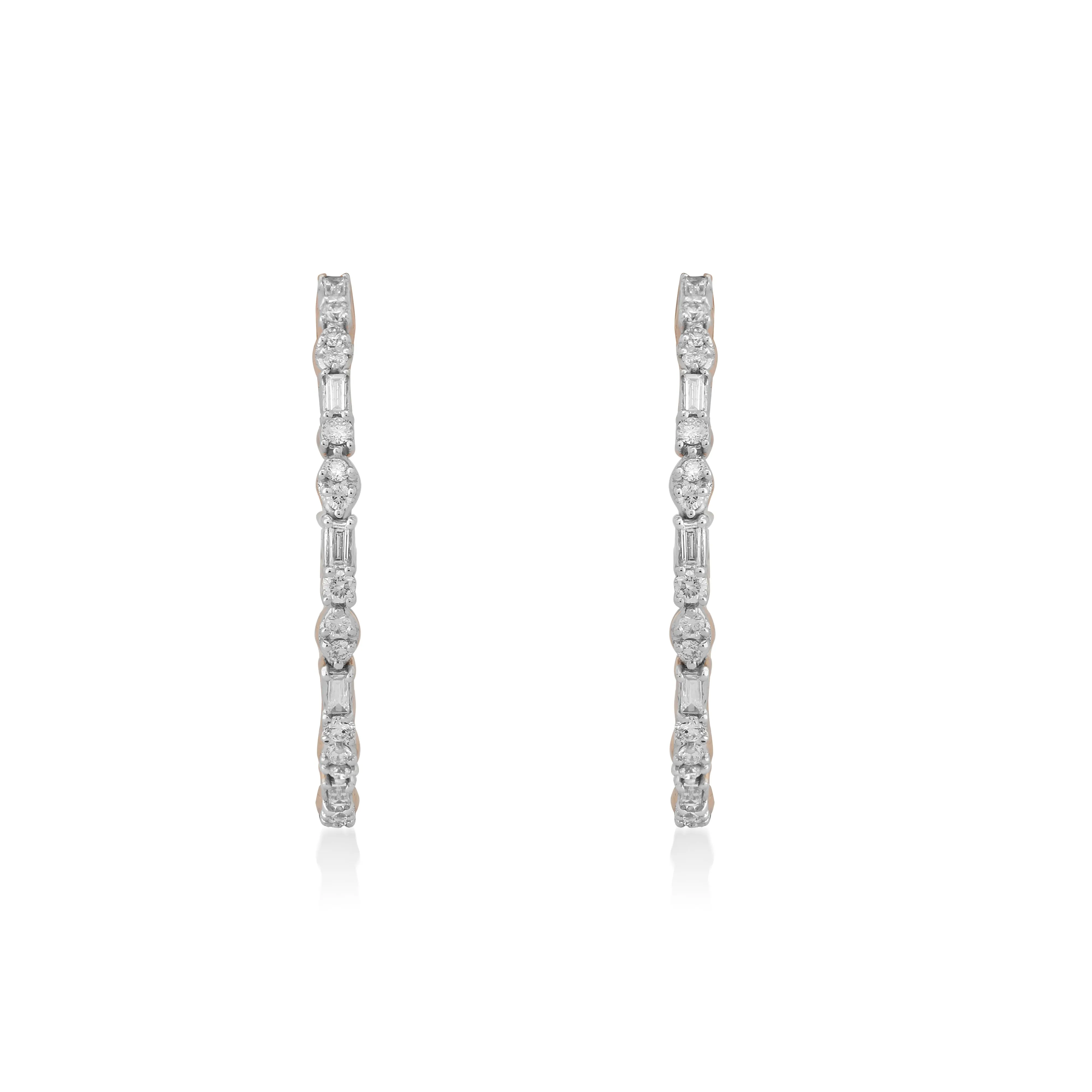 Circled Onehalf Diamond Earrings