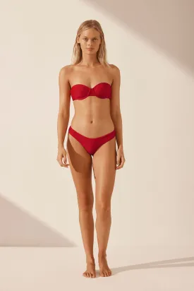 DAIQUIRI HIGH CUT BRAZILIAN BOTTOM - SAILOR RED