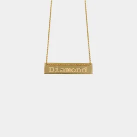 Diamond - necklace - gold plated