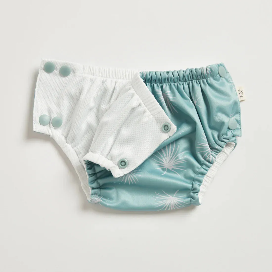 EcoNaps Swim Nappy - Aqua Palms