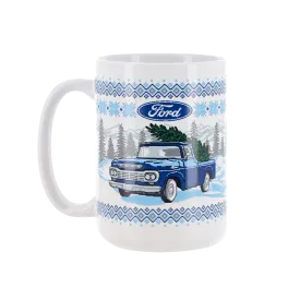 Ford Logo Holiday Ceramic Mug