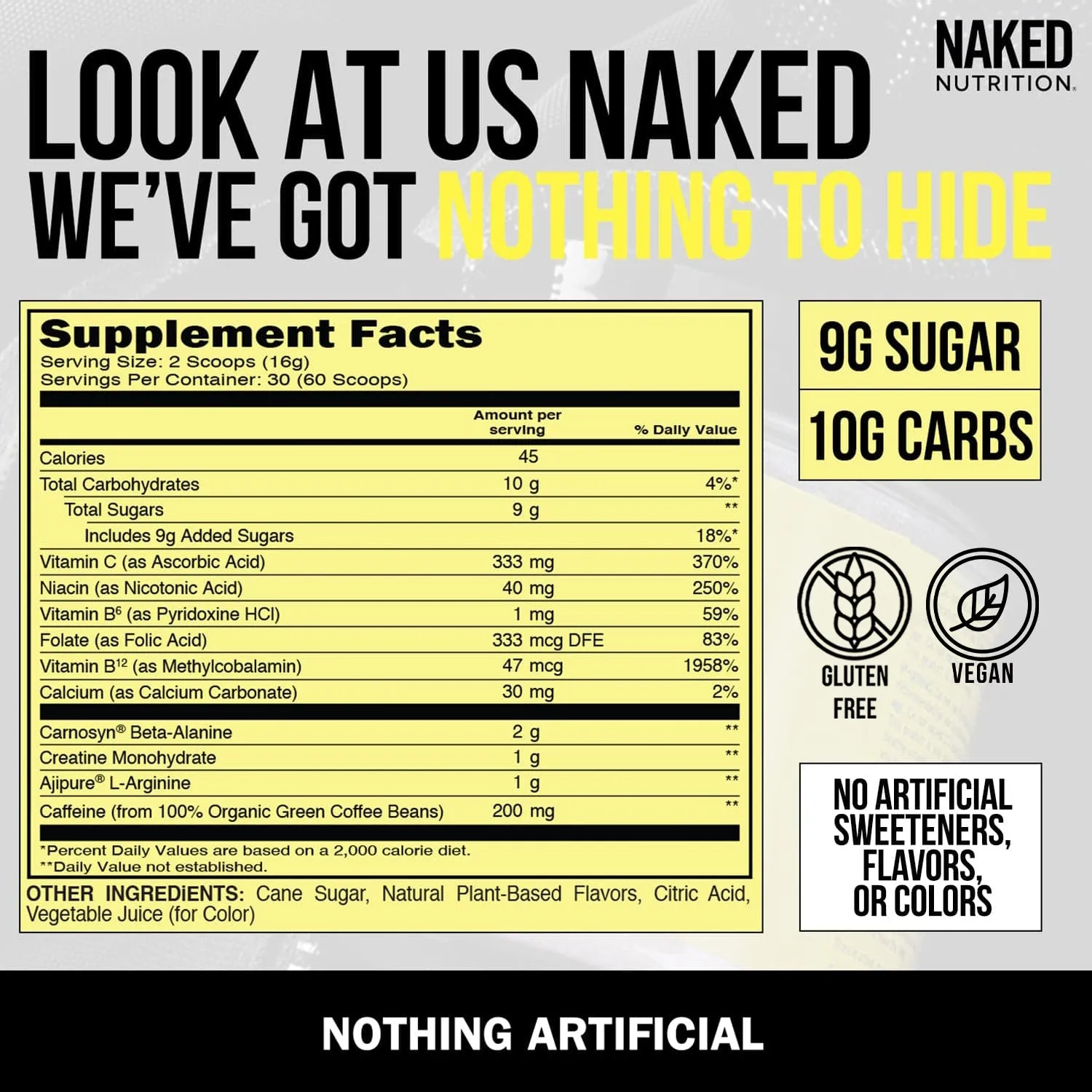 Fruit Punch Pre Workout Supplement | Naked Energy - 30 Servings