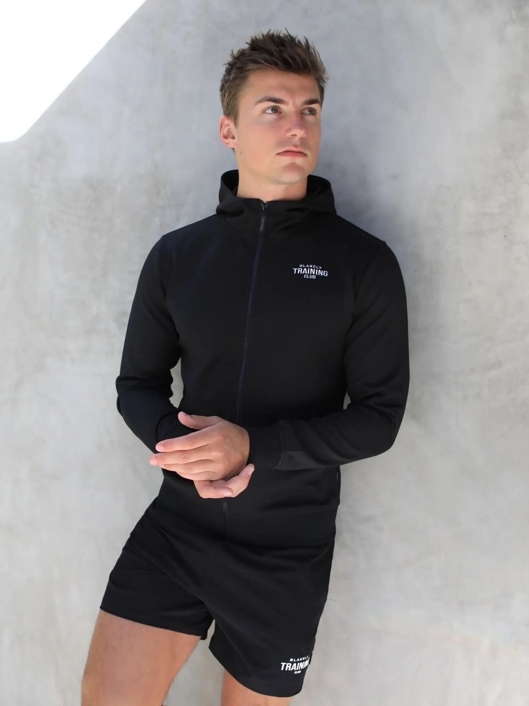 Full Zip Training Hoodie - Black