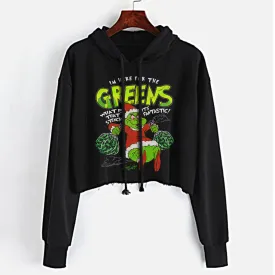 Grinch Crop Top Hoodie