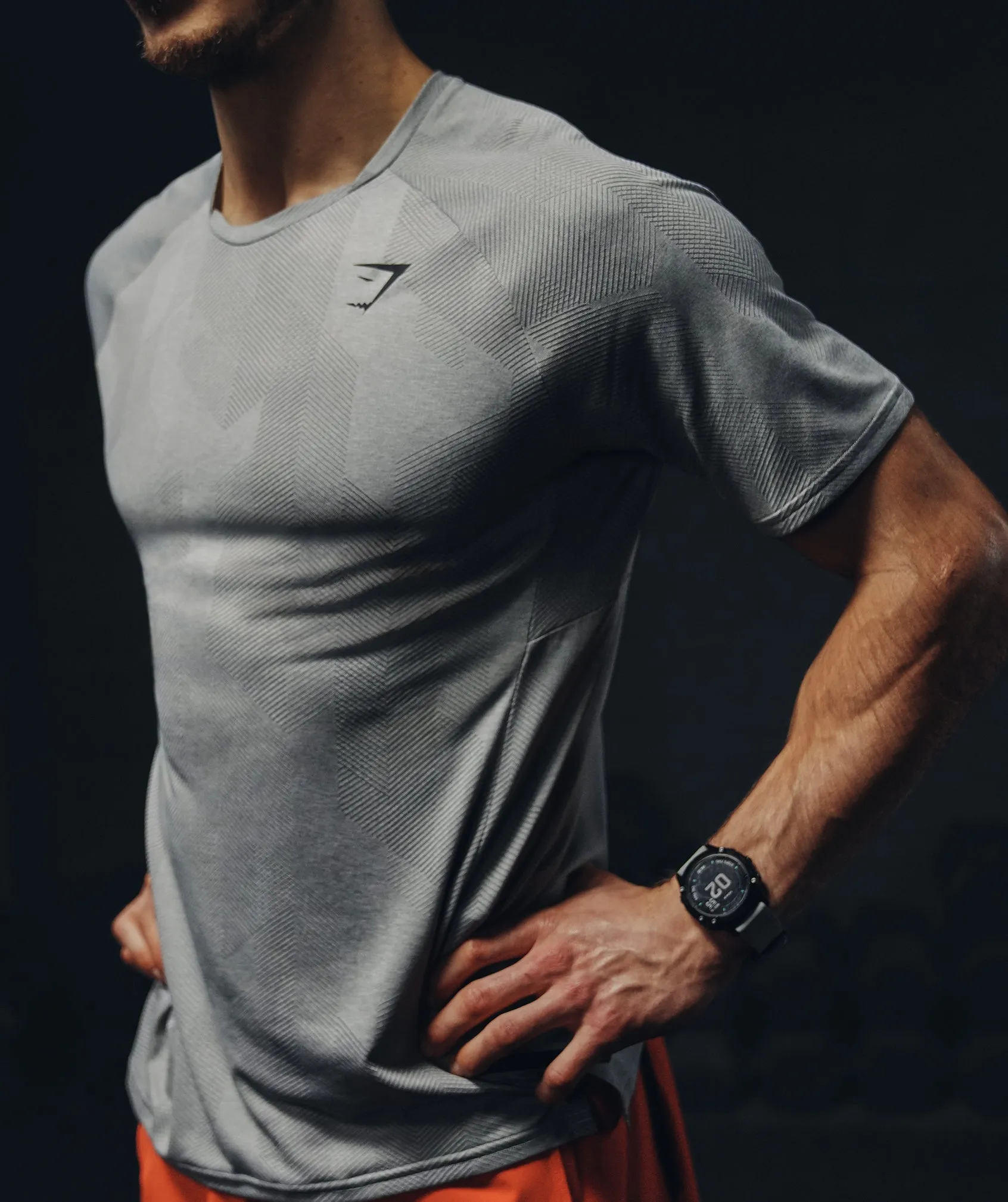 Gymshark Apex T-Shirt - Smokey Grey/Light Grey