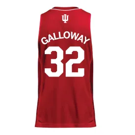 Indiana Hoosiers Adidas Crimson Men's Basketball Student Athlete Jersey #32 Trey Galloway