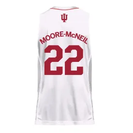 Indiana Hoosiers Adidas White Women's Basketball Student Athlete Jersey #22 Chloe Moore-McNeil