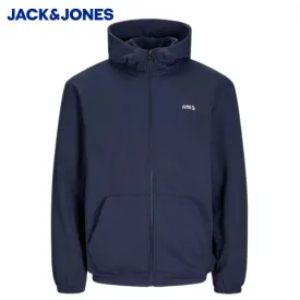 Jack & Jones Full Zip Navy Logo Hoodie Navy