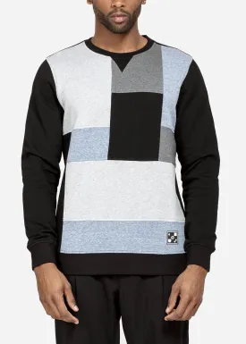 Konus Men's Sweatshirt w/ Panelling in Black