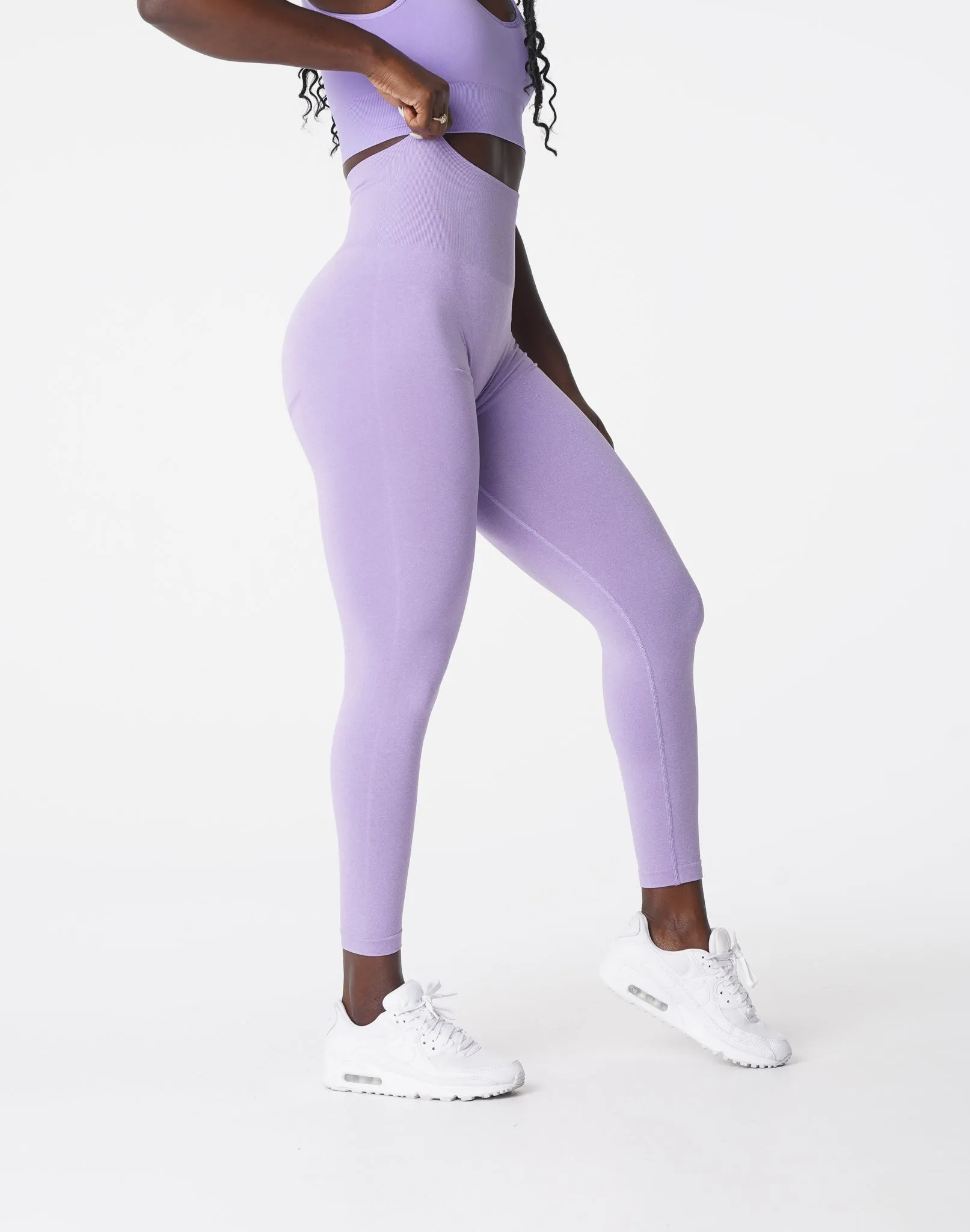 Lilac Curve Seamless Leggings