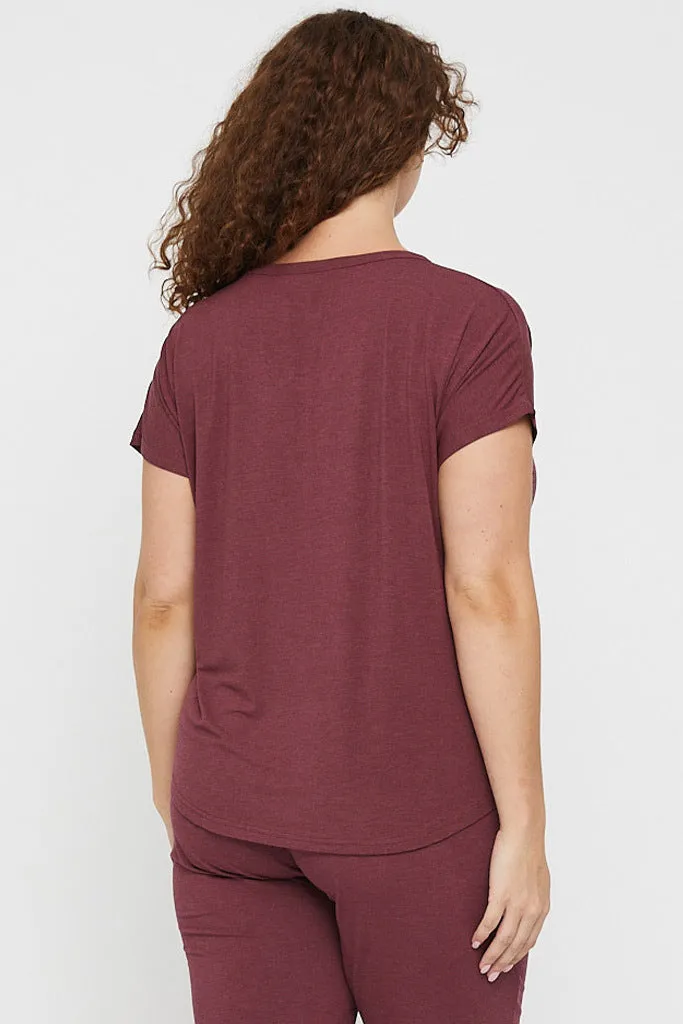 Lounge Tee - Burgundy