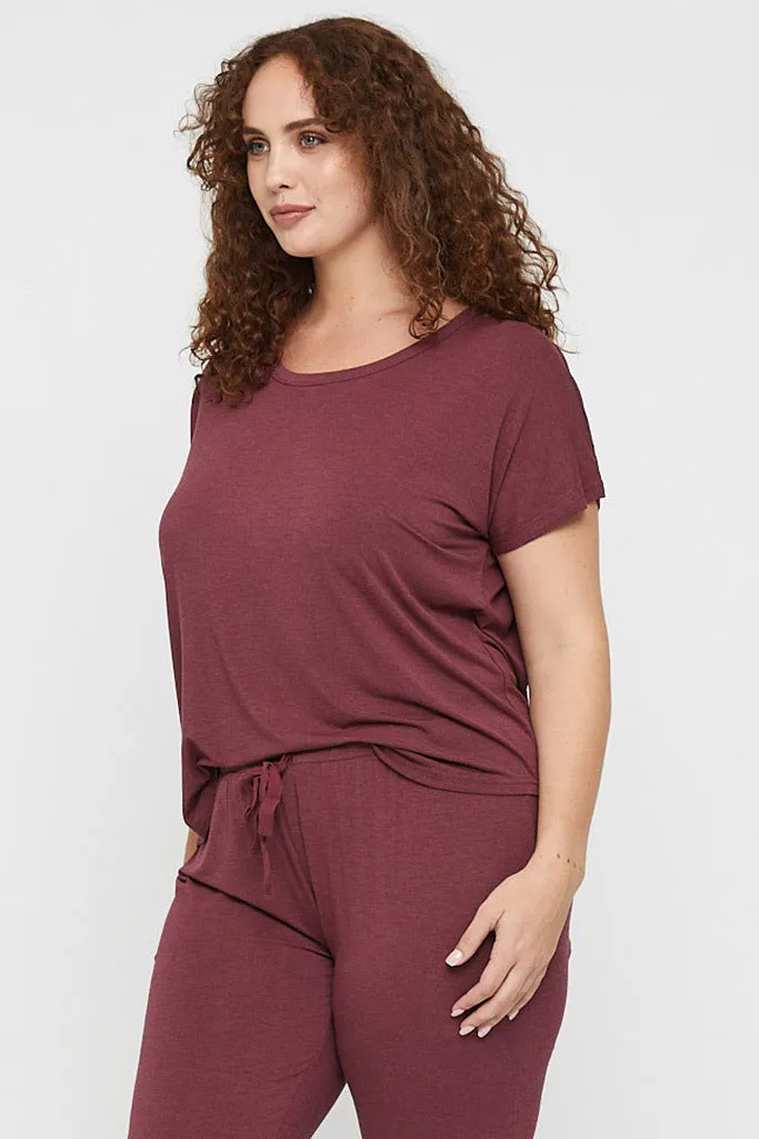 Lounge Tee - Burgundy