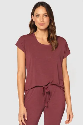 Lounge Tee - Burgundy