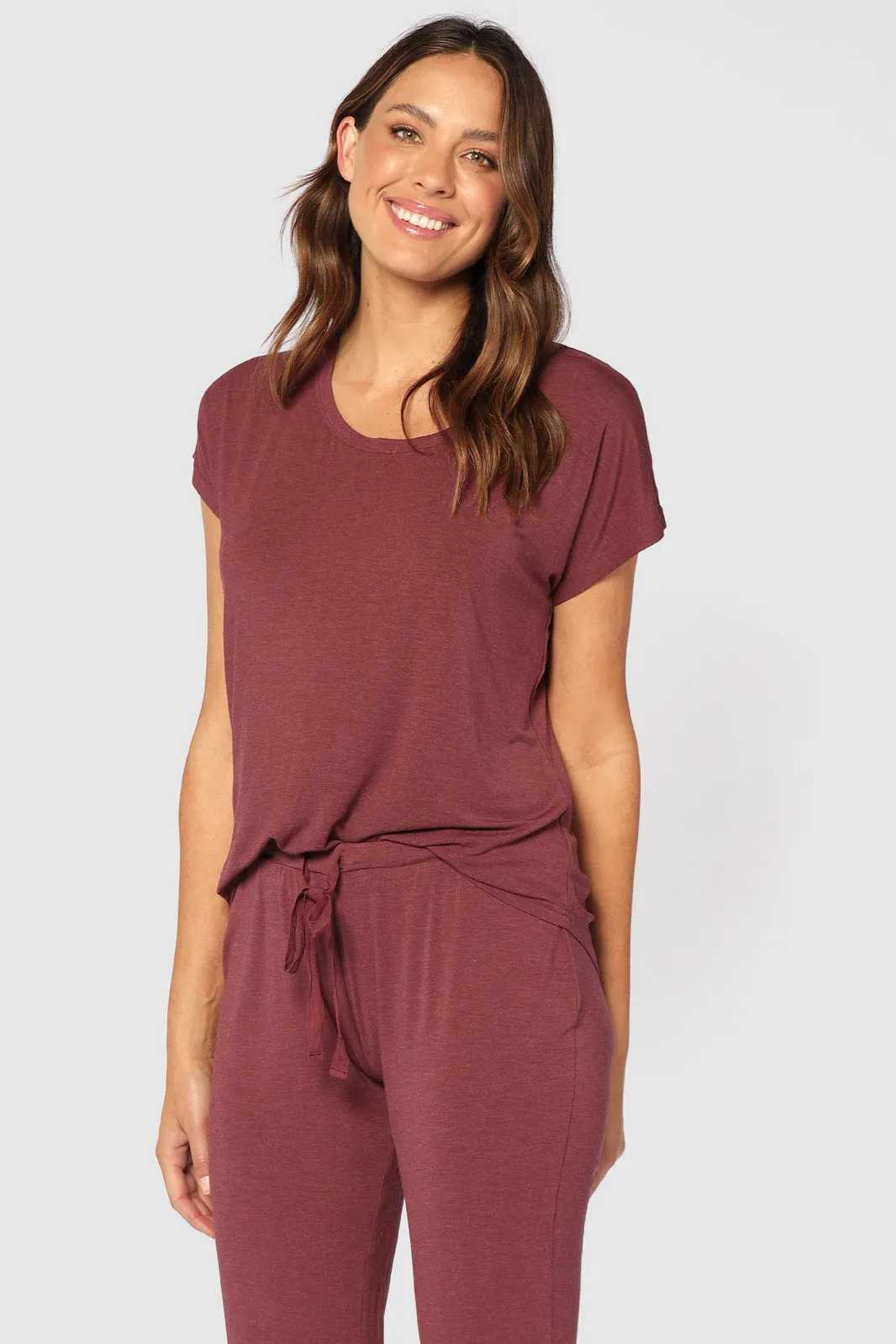 Lounge Tee - Burgundy