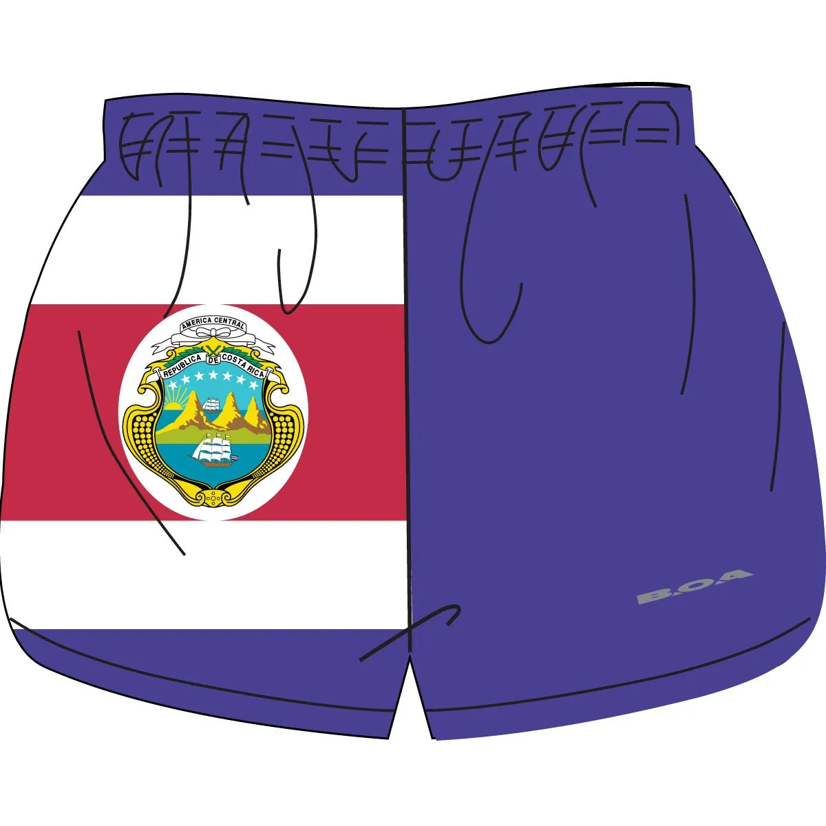 Men's 1" Elite Split Shorts- Costa Rica