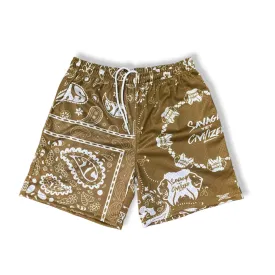 *NEW*SYC Paisleys Mesh Shorts "Mocha Dream"