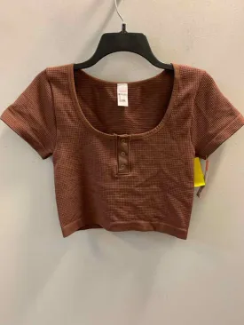 NWT COLSIE Tops Size L Brown CROP TOP TOP