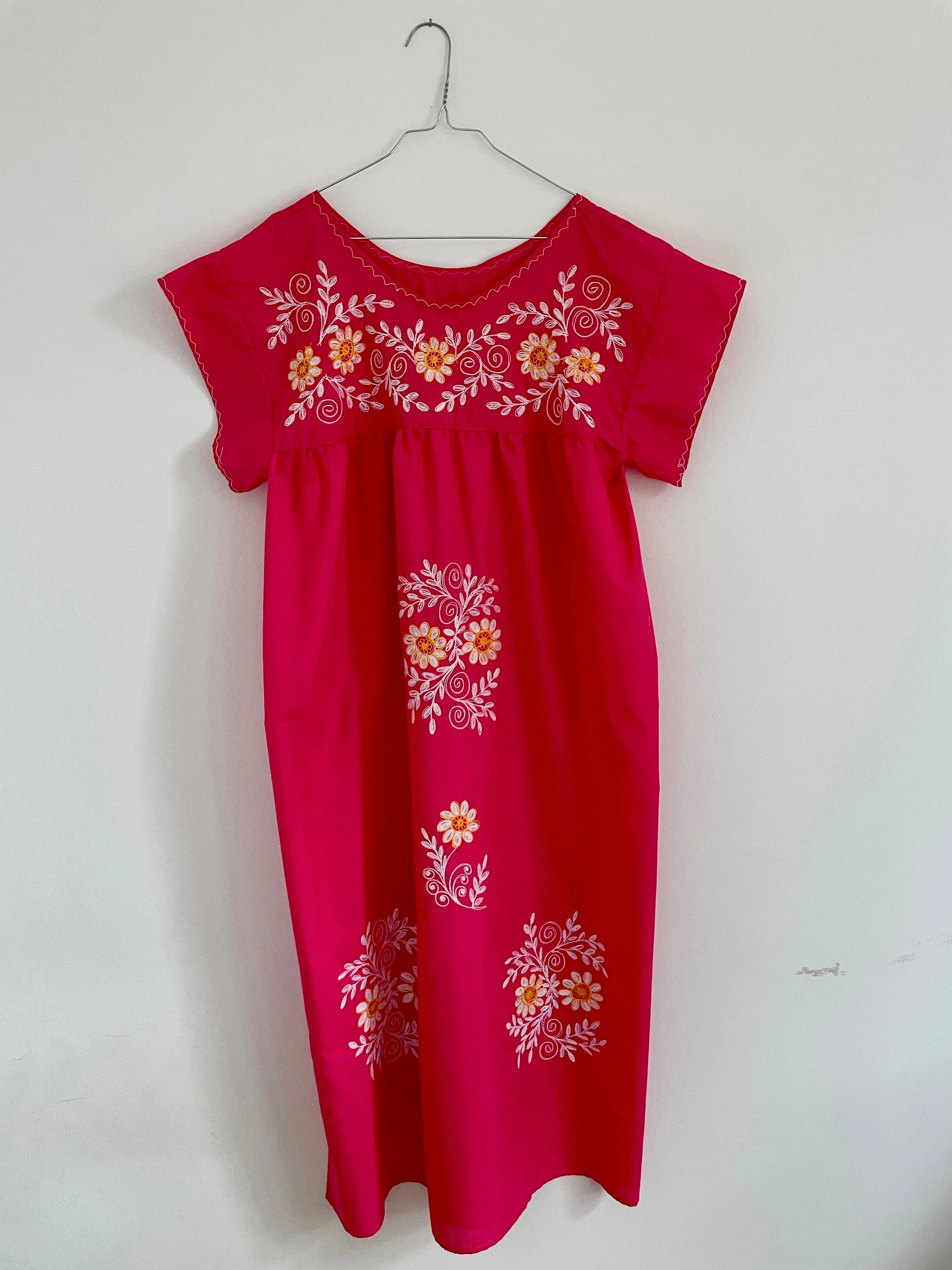 Pink Embroidery Lounge Dress