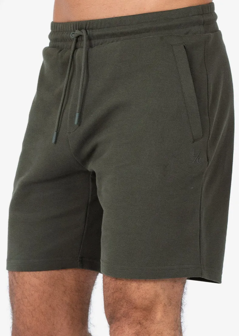 Premium Textured Short Army Green