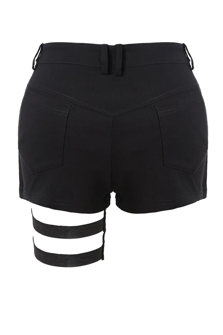 Punk rivet shorts with surround thigh design PW085