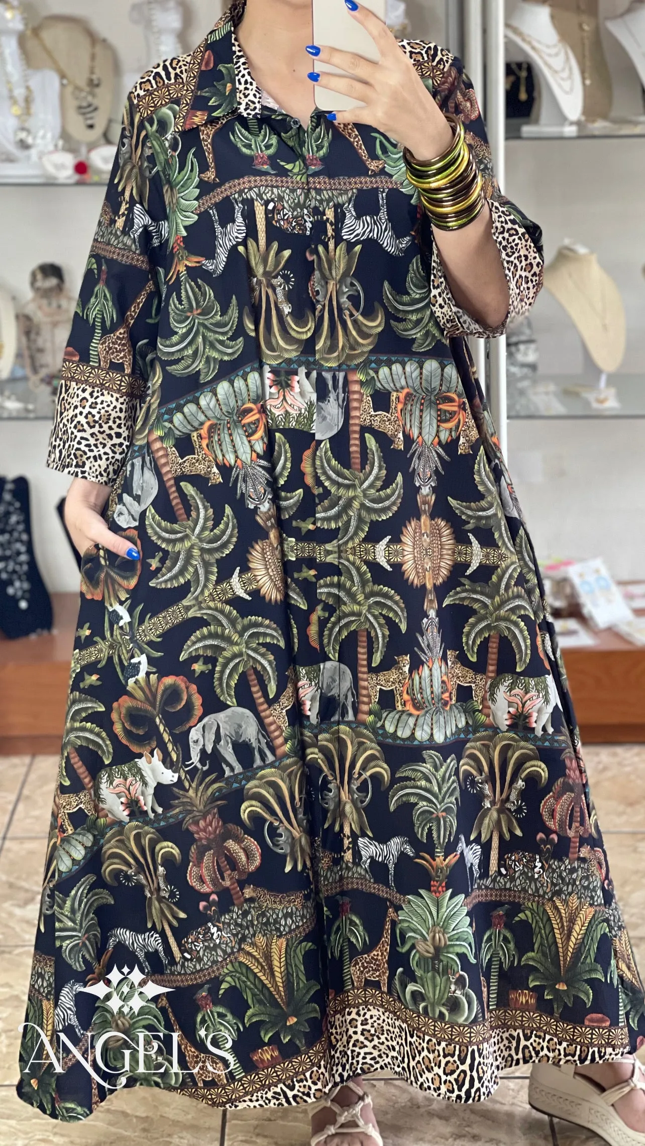 Safari OS Maxi Dress