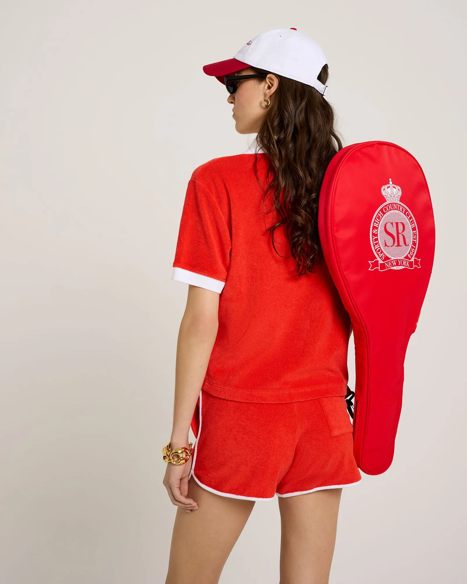 Serif Logo Terry Short - Bright Red/White