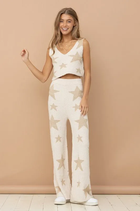 Star Print Lounge Set