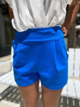 Susana Monaco Pleated Short Cobalt