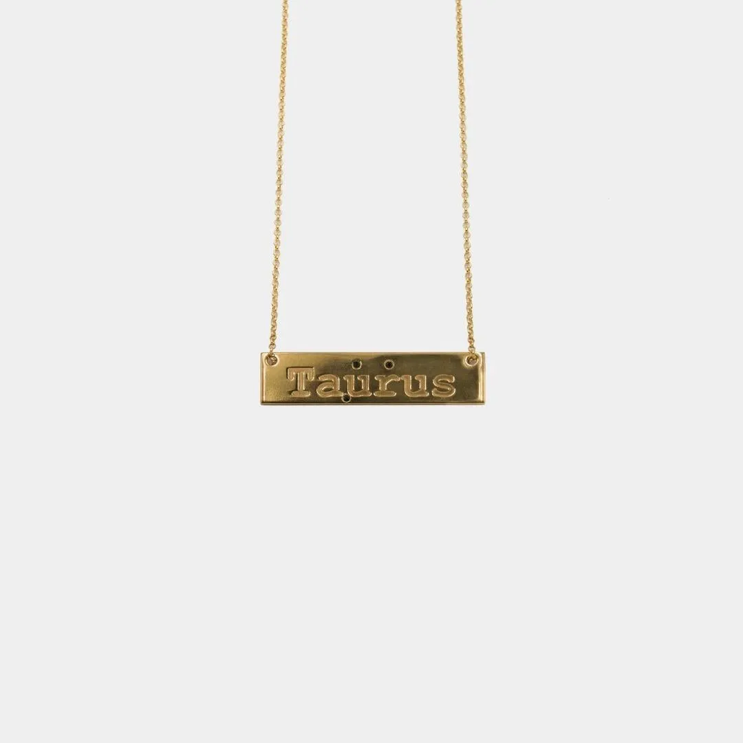 Taurus - necklace - gold plated