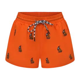 THE WOMEN'S CLASSIC SWIM SHORTS-TANGERINE