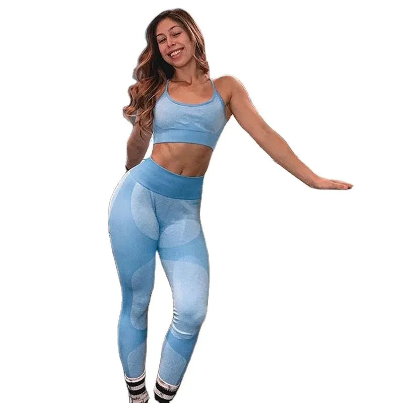 Women nylon gym wear fitness seamless sport yoga sets