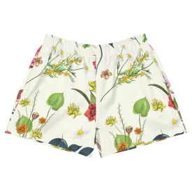 Women's Premium Floral Shorts- White